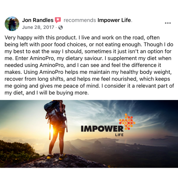 Screenshot of Jon Randles’s June 28, 2017 review describing his personal experience with nutrition and recovery during shift work.